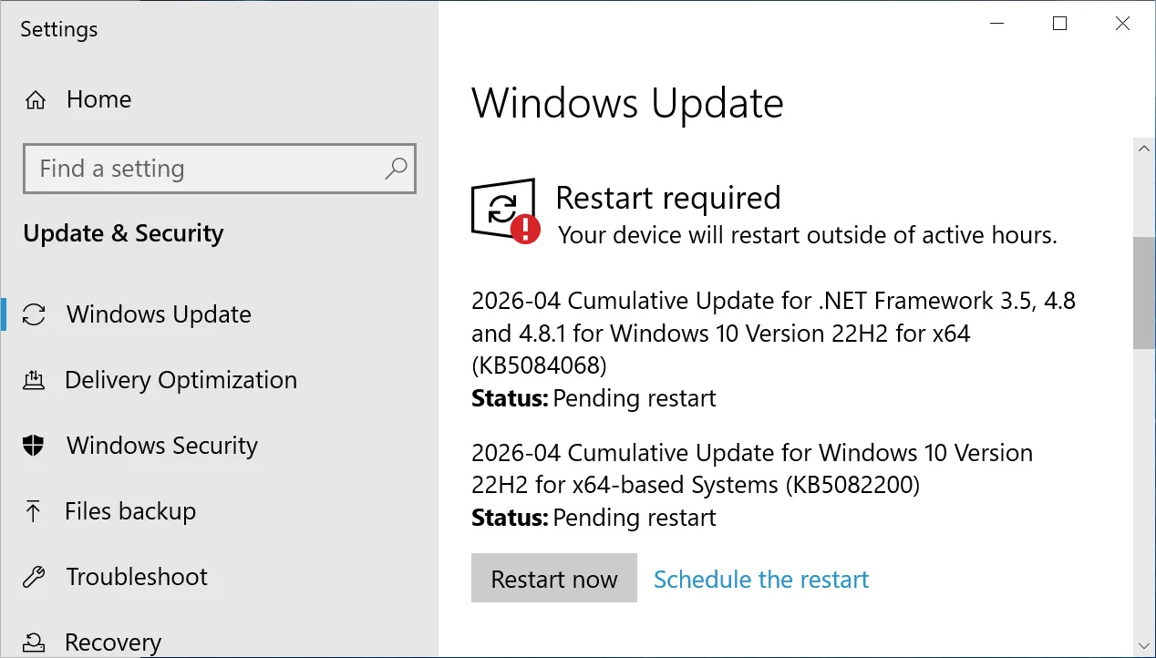 Windows 10 KB5082200 update