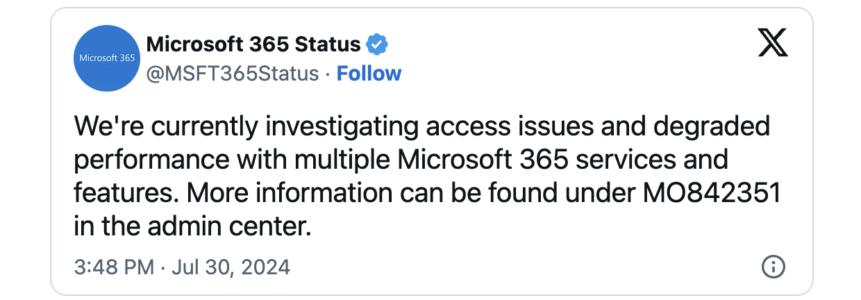 Microsoft 365 storing