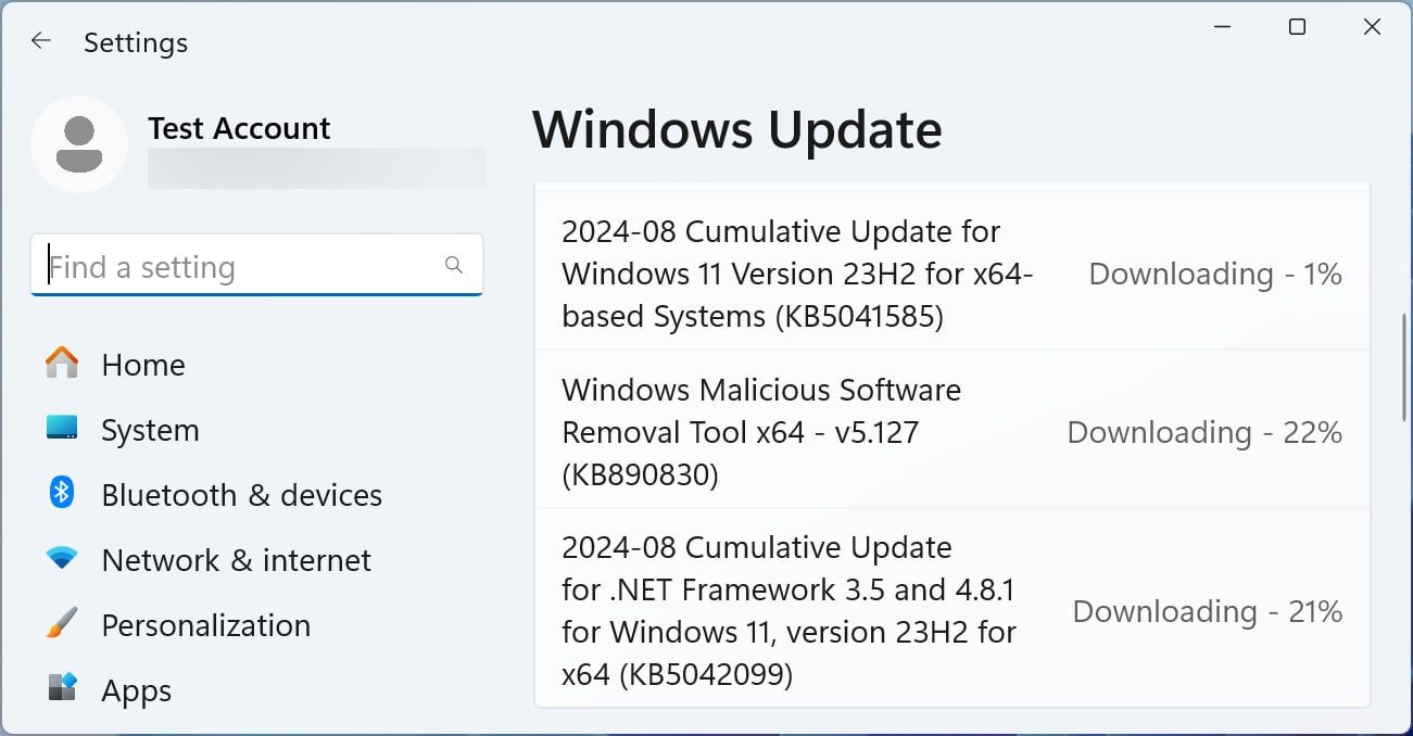 Windows 11 KB5041585 cumulatieve update