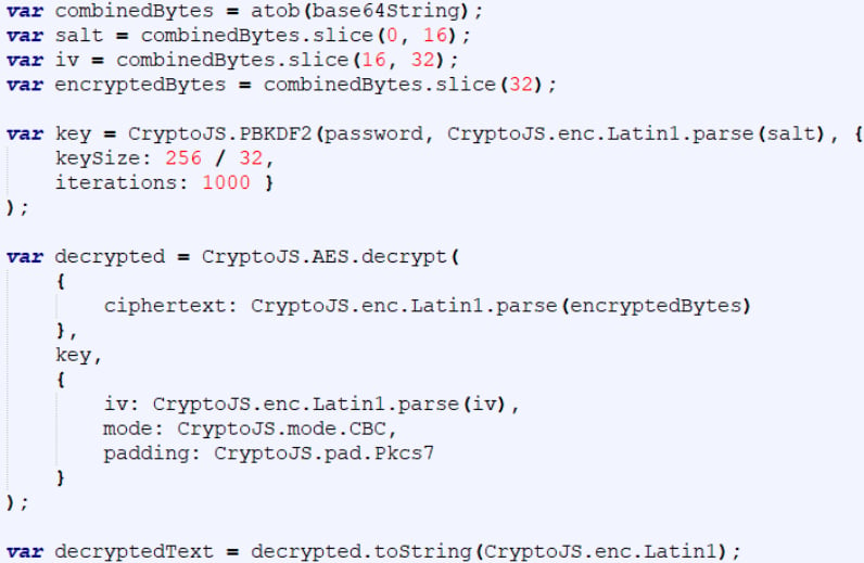 AES encryptie-implementatie in JavaScript