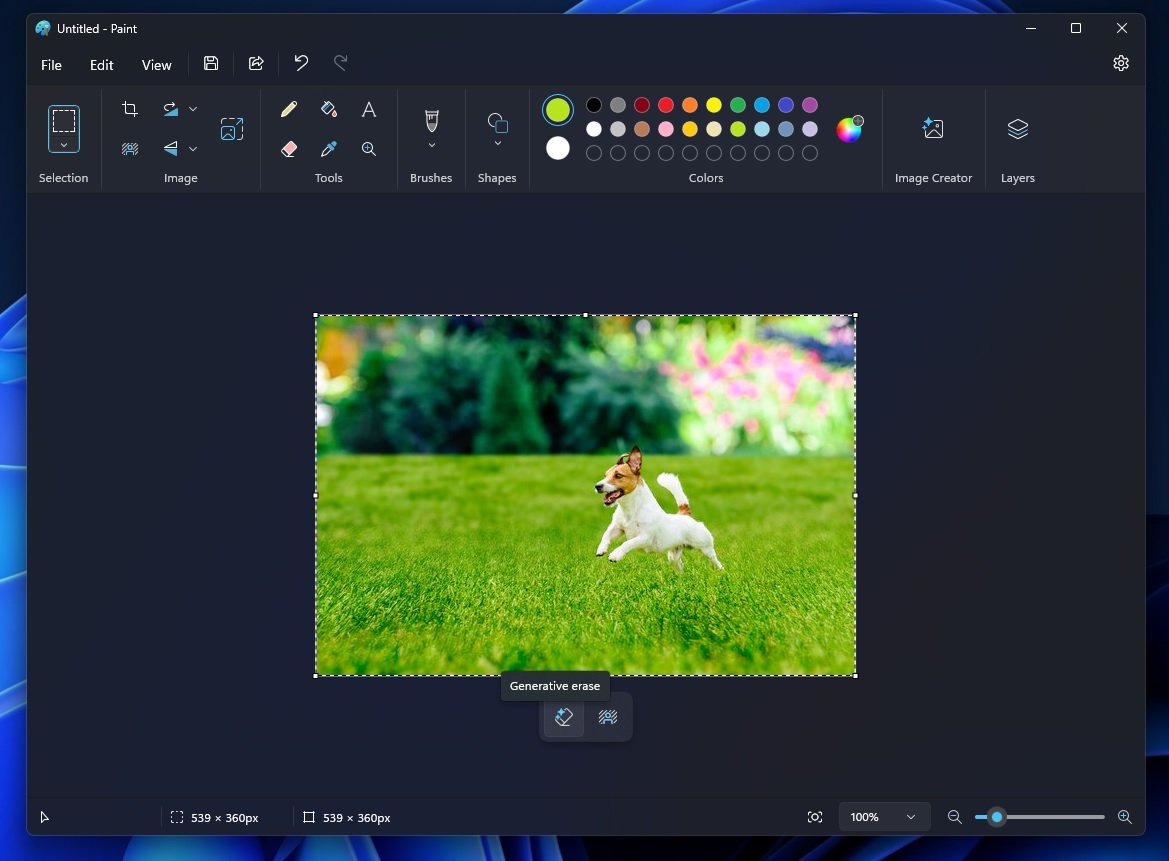 Generatieve AI in Paint