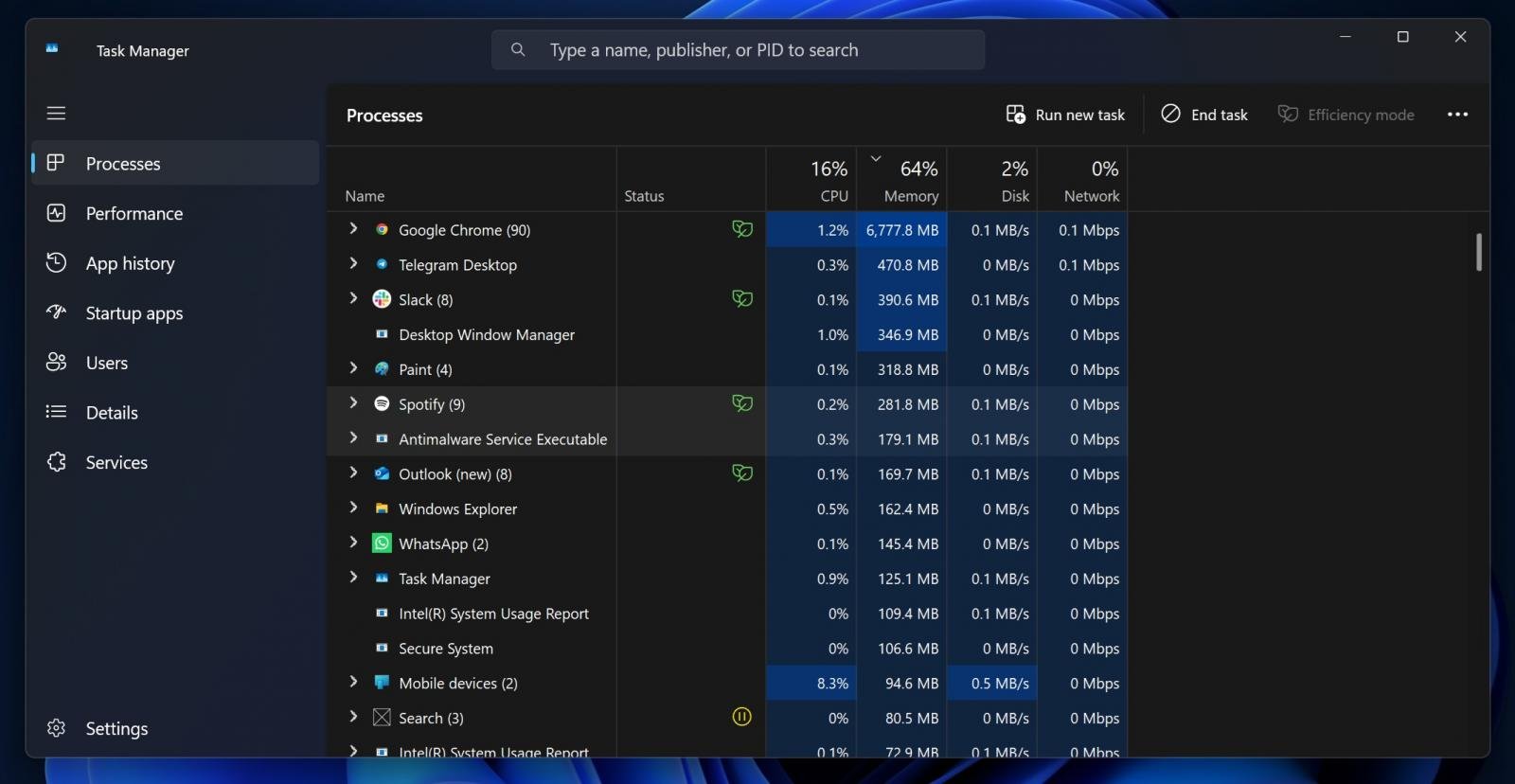 Task Minder Vijf minder bekende Taakbeheerfuncties in Windows 11 – Koelman.IT